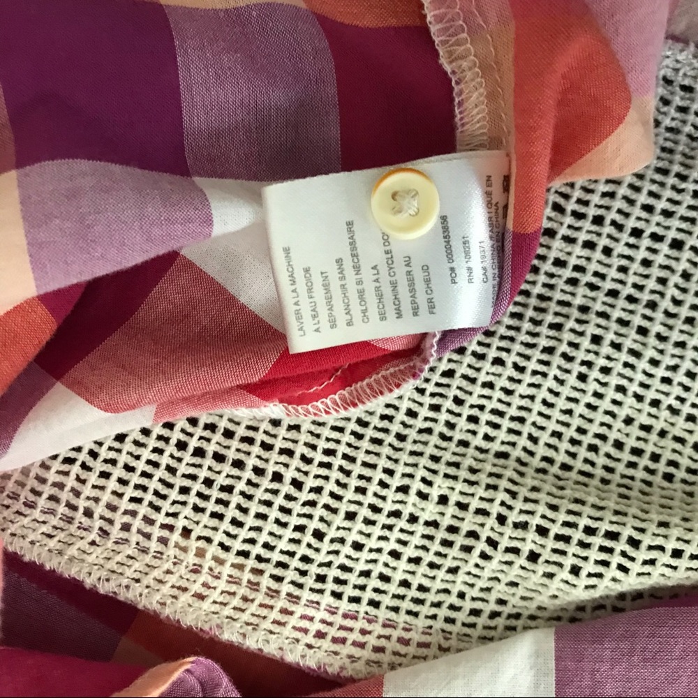 Anthropologie Isabella Sinclair Hibiscus Tea Plaid - Picture 5 of 5